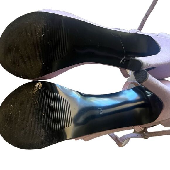 Size 8 GUESS lavender suede Tecru T-Strap Stilettos high Heels low Platform - Picture 4 of 8